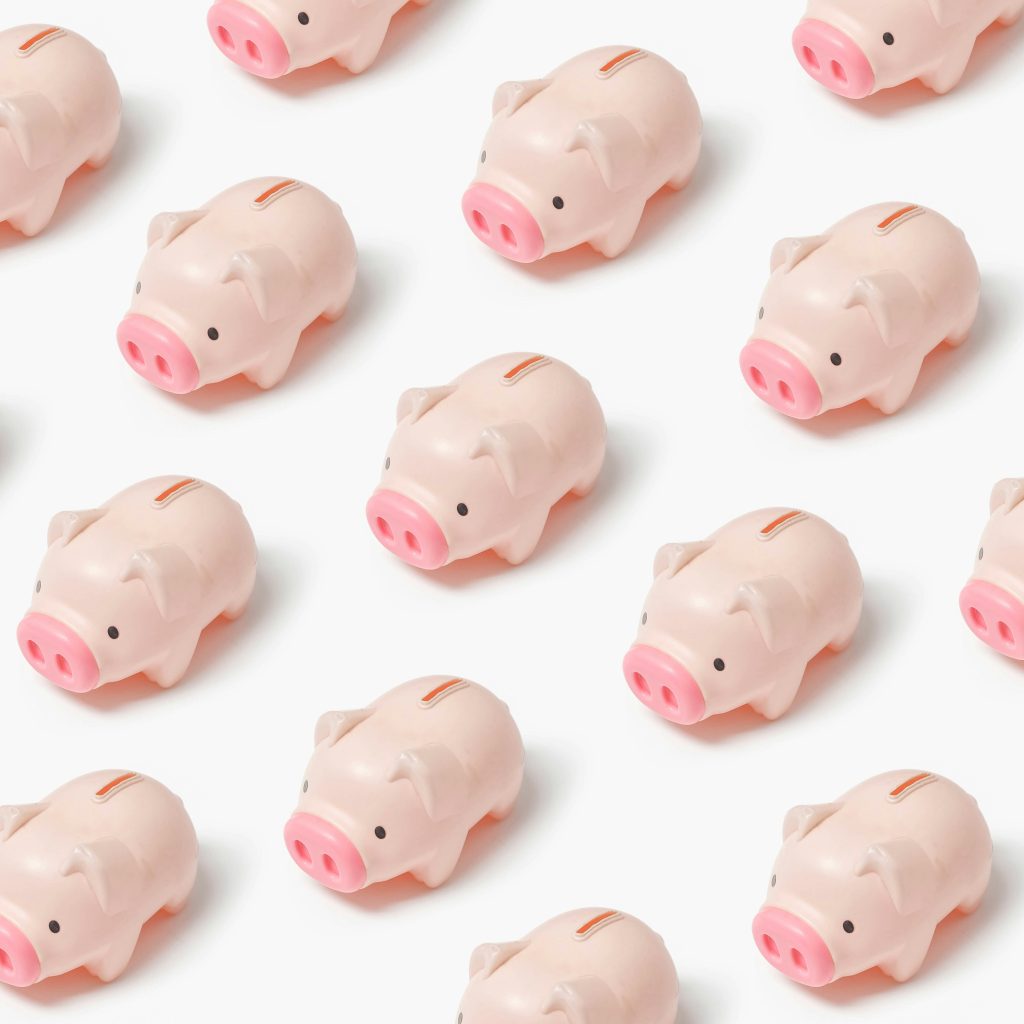 Lots piggy banks together
